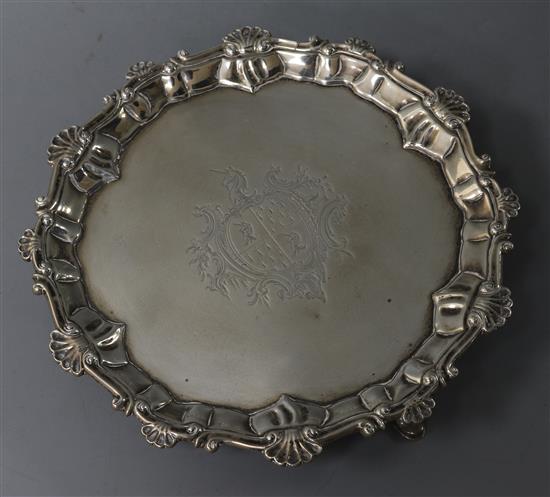 An early George III silver waiter, Ebenezer Coker, London, 1762, 6.5 oz.